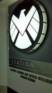 STATION logo from the Avengers exhibit at Discovery Center Times Square